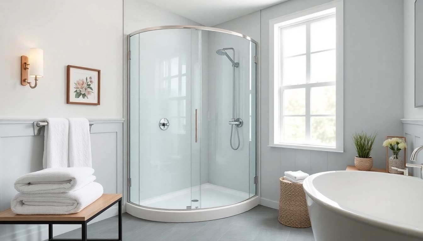 Enjoy a luxurious shower experience with Sunny Shower USA Inc's premium installation, featuring sleek designs and elegant decor.