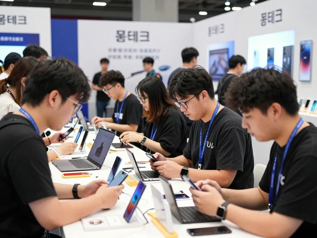 다채로운 스마트폰 디스플레이와 전문적인 상호작용이 돋보이는 폰테크 서비스의 매력적인 전화 거래 행사.
