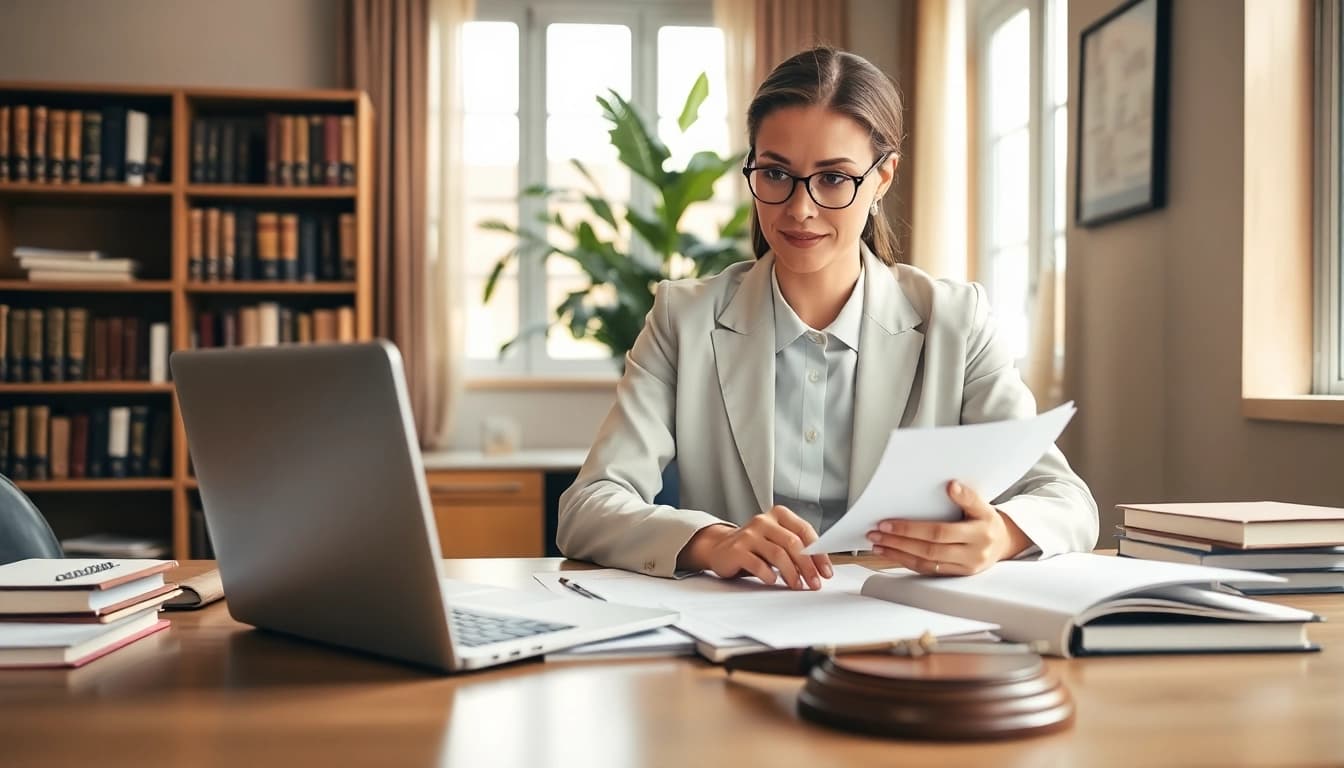 Abmahnung erhalten? Professioneller Anwalt bietet rechtliche Unterstützung in einem modernen Büro.