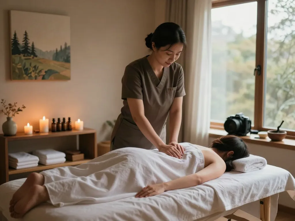 Experience professional 정자동출장마사지 for ultimate relaxation in a serene therapy room