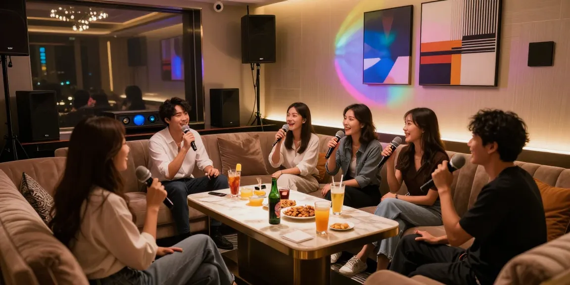 강남구구단에서 즐기는 고급스러운 노래방의 활기찬 분위기