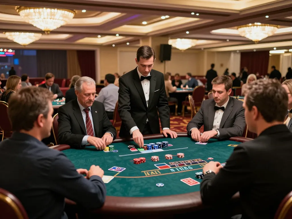 Players enjoying games at a nhà cái uy tín casino, showcasing excitement and strategy.