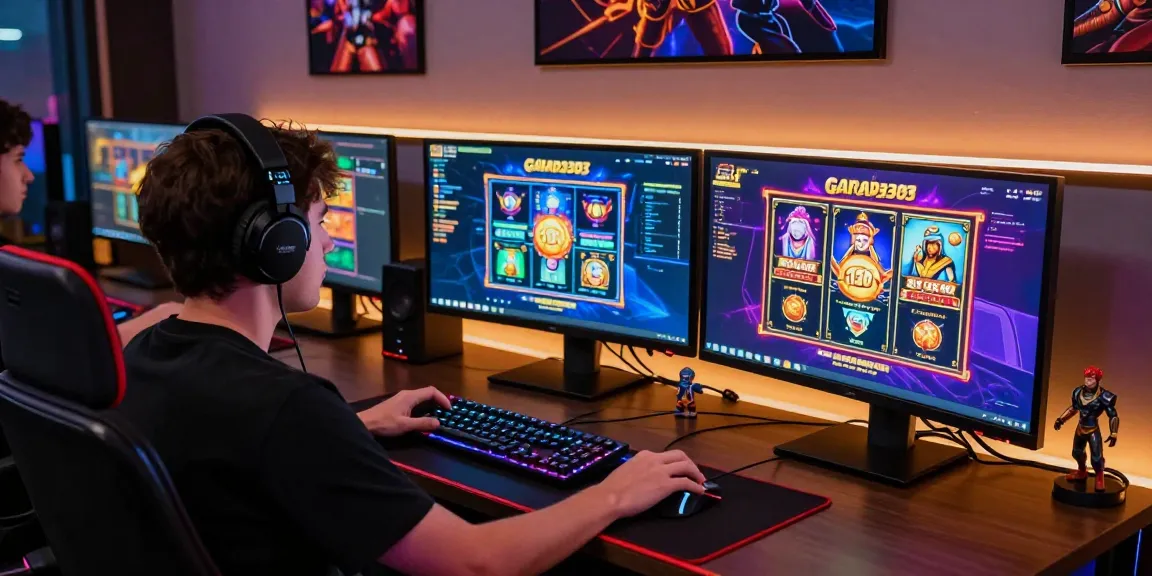 Experience the excitement of garuda303 slot games in a vibrant online gaming setup with colorful visuals and immersive atmosphere.