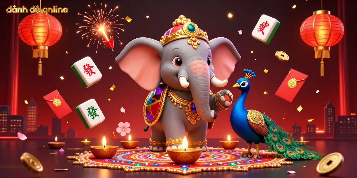 Engage in đánh đề online with a vibrant 3D illustration showcasing luck and celebration.