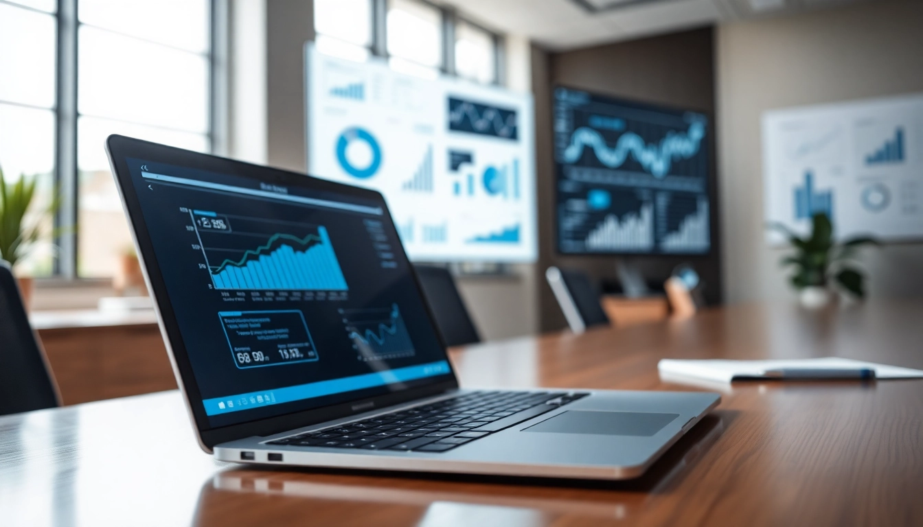 Analyze sales navigator scraper pricing in a modern workspace featuring data graphs and laptop.