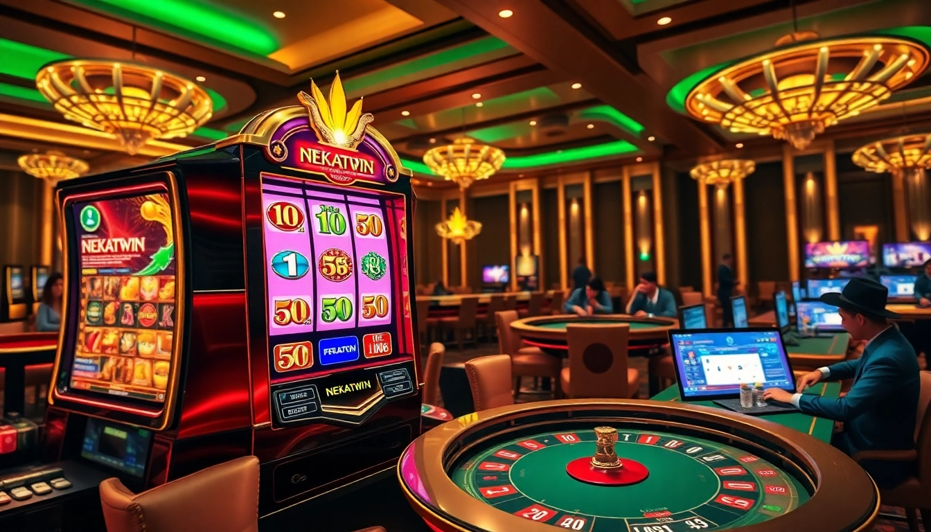 Login nekatwin experience with vibrant slot machines and live casino action.