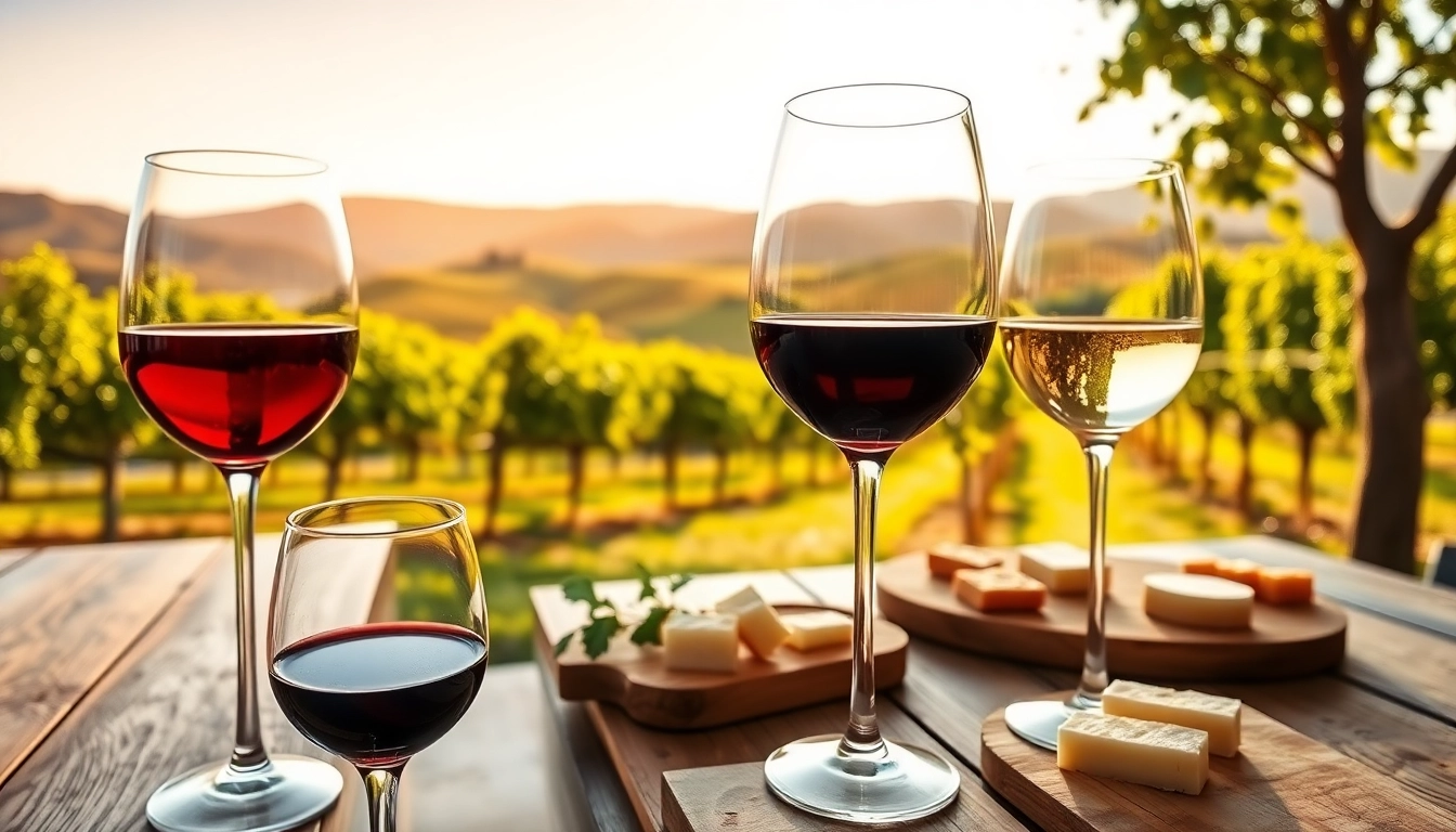 Delight in a Clarksburg wine tasting event showcasing wine glasses and vineyards.