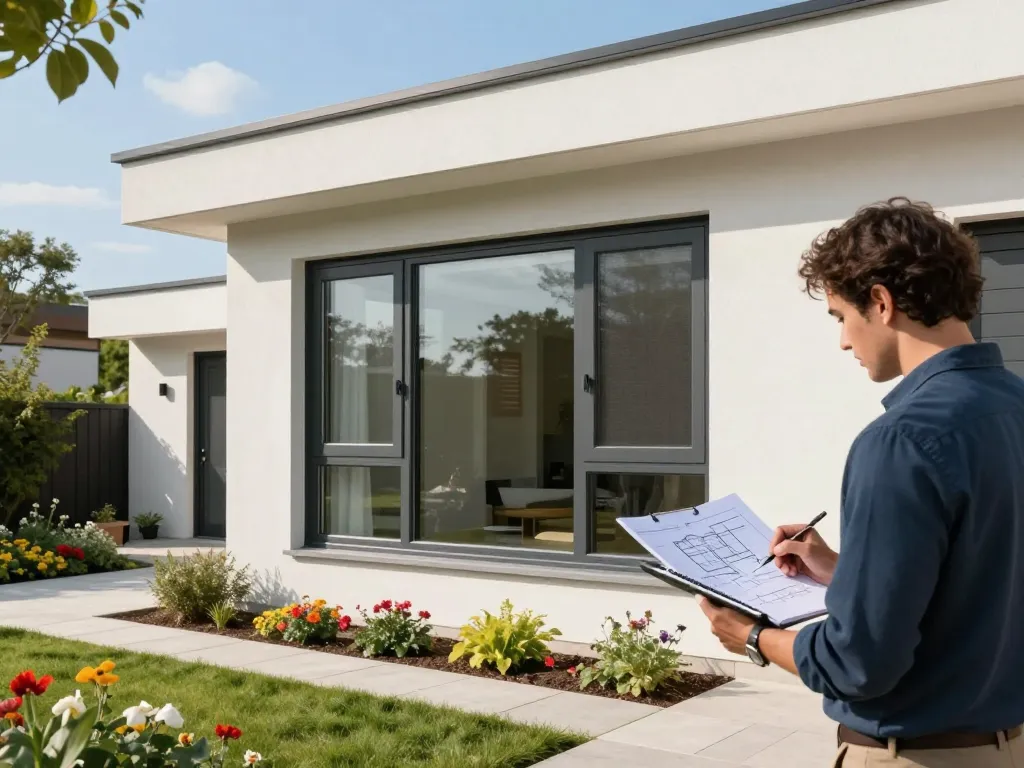 Schüco Fenster, die modernes architektonisches Design in einem stilvollen Zuhause verkörpern.