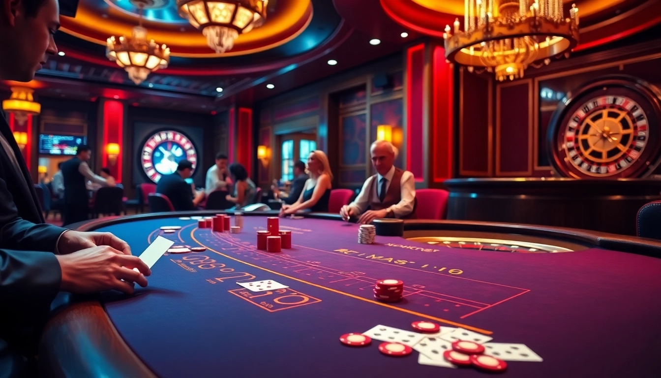 Action-packed blackjack game at a luxury casino reflecting the hidden wiki's allure.