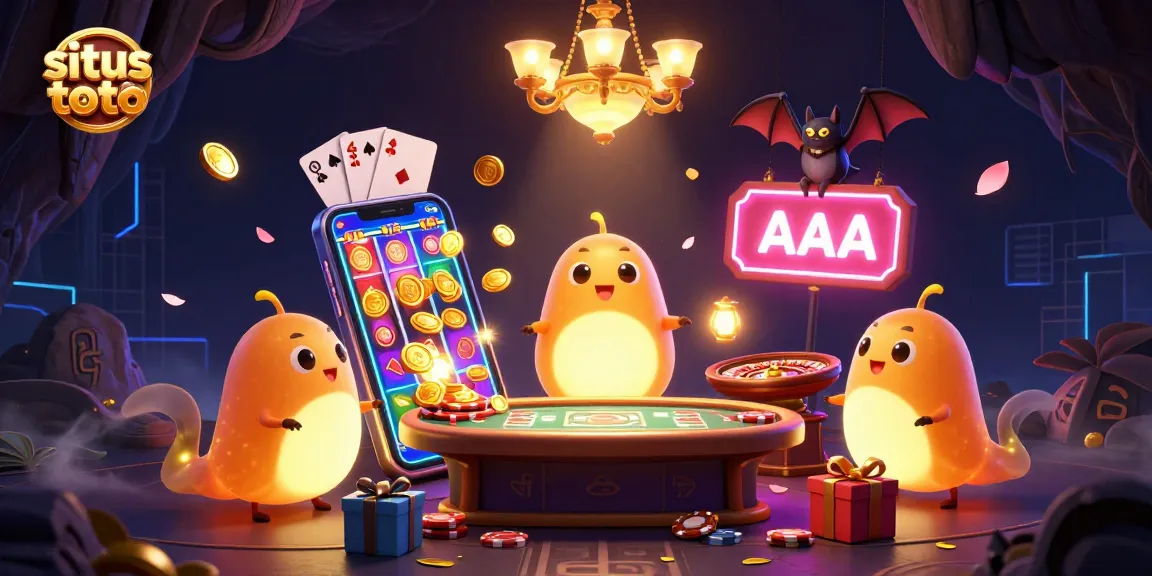 Experience thrilling gameplay at situs toto with a glowing glowworm team lighting up a casino.