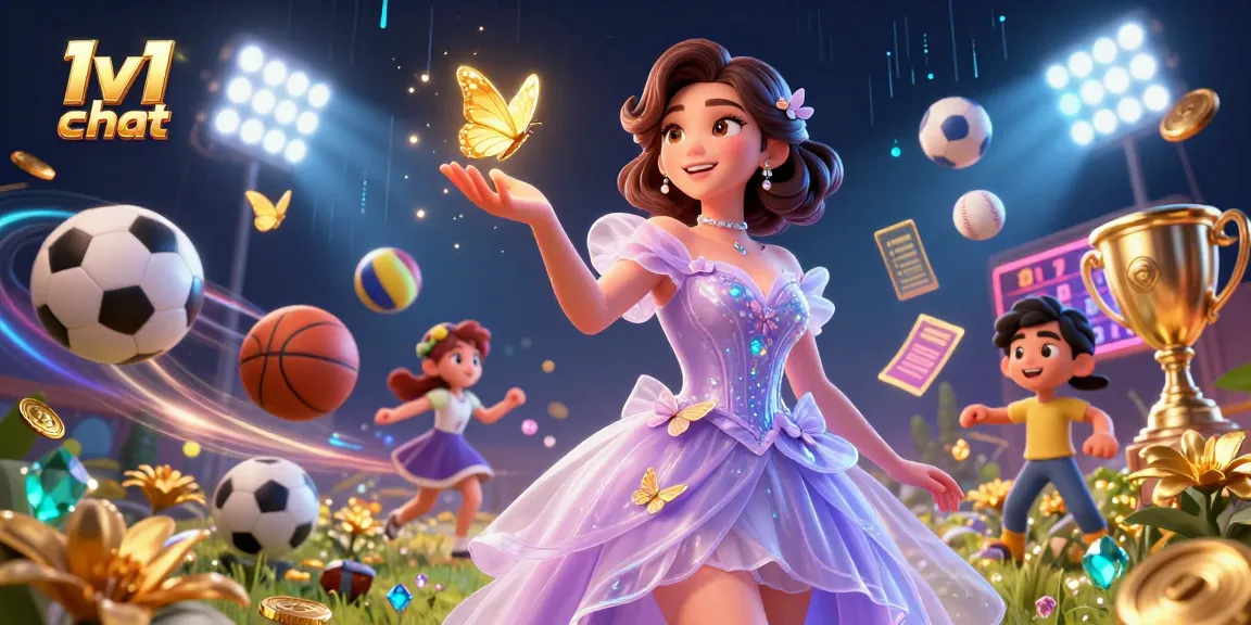 Engage in 1v1 chat with stunning visuals blending dynamic sports elements and enchanting characters.