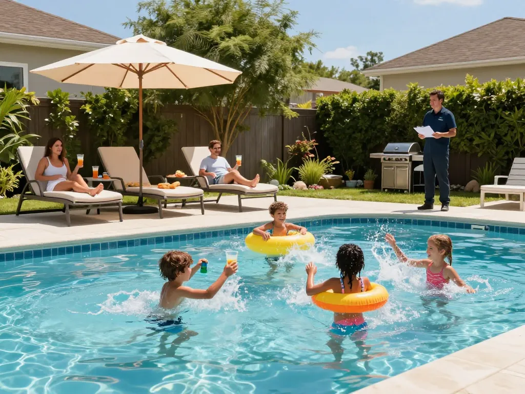 Dolphin Pool Services brings families together at pristine pools, ensuring enjoyment and relaxation.