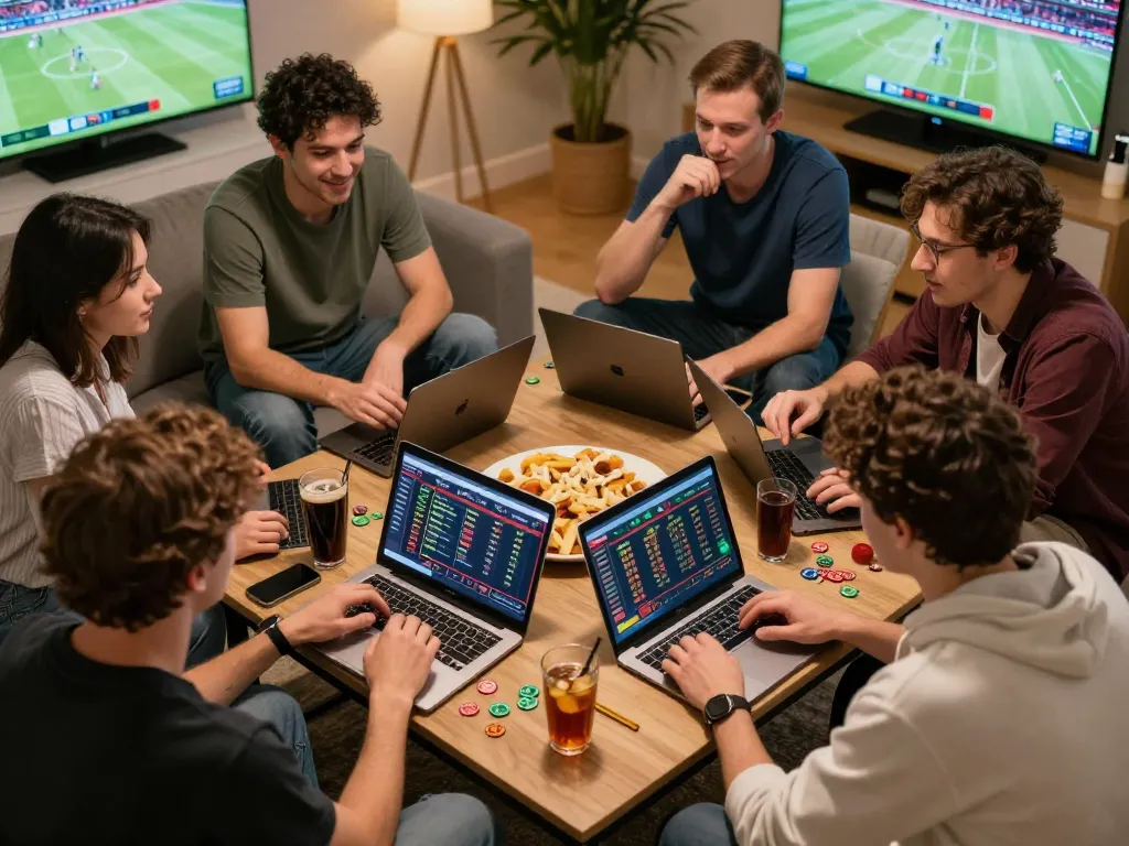Watch friends strategize and place bets on w 88 during an exciting sports evening