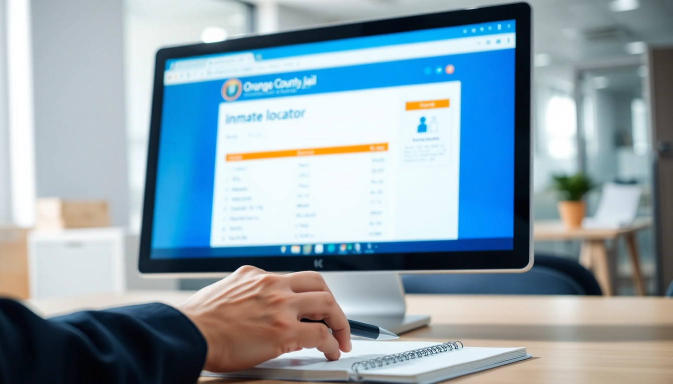Utilize the Orange County Jail Inmate Locator tool effectively with a user interacting with the interface.