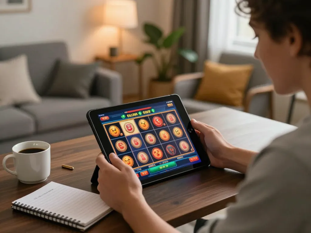 Experience thrilling online gaming at https://m-100cuci.net/ as players enjoy vibrant slot machines and warm home ambiance.