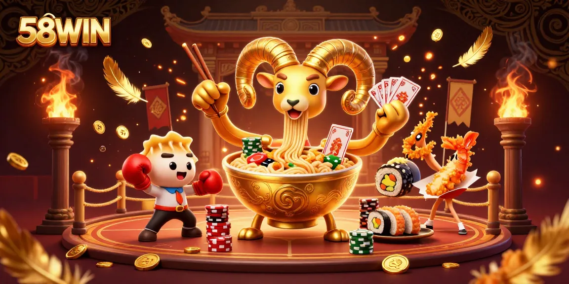 Action-packed 58WIN scene featuring vibrant characters and dynamic casino elements