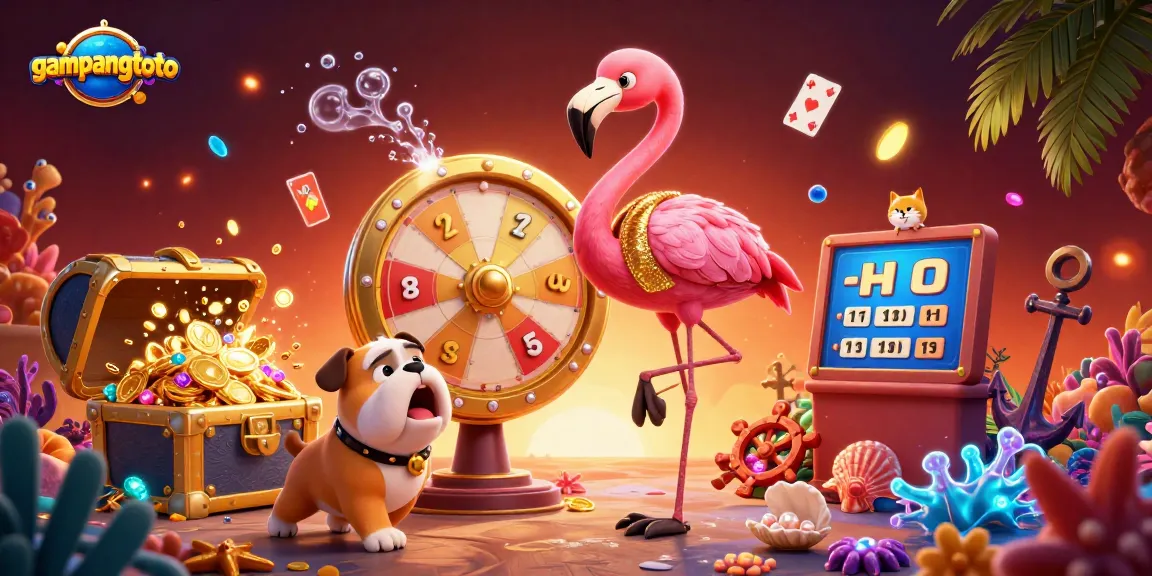 Join the excitement at Gampangtoto with vibrant casino scenes featuring thrilling games and winnings.