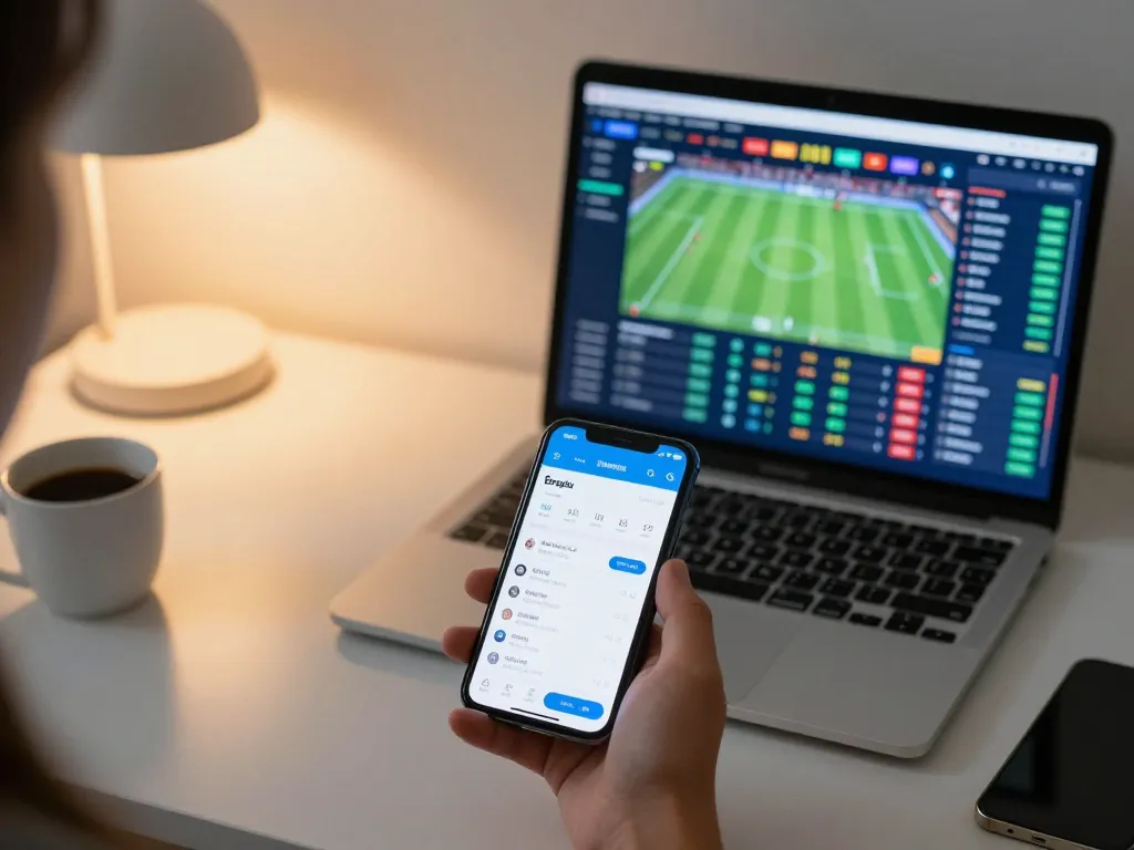 Bongdalu app open on smartphone displaying live football scores, illustrating modern sports betting