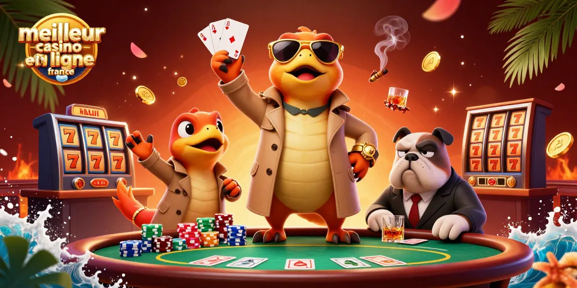 Les raptors déguisés en homme tentent d'entrer dans un casino en ligne, illustrant le meilleur casino en ligne France.