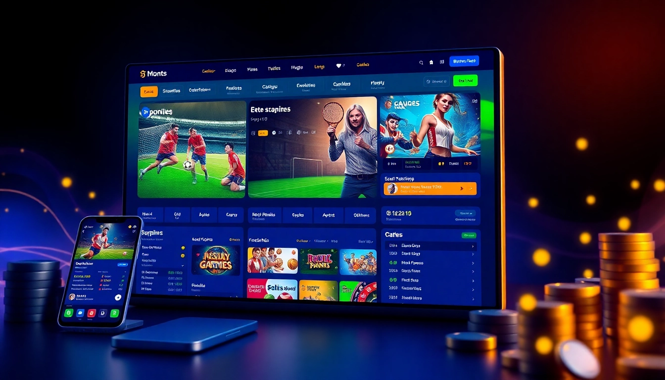 Trang chủ Winvn interface showcasing sports betting and casino games in a vibrant, user-friendly design.