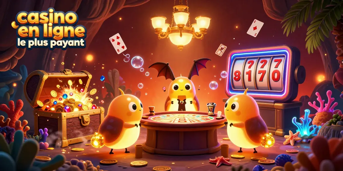 Jouez au casino en ligne le plus payant avec cette illustration captivante mettant en avant des jeux de machines à sous.