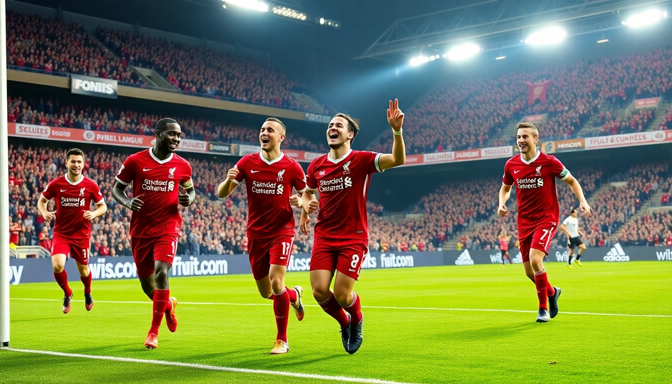 Engaging celebration of Liverpool FC in the Premier League, showcasing the energy and excitement of football.