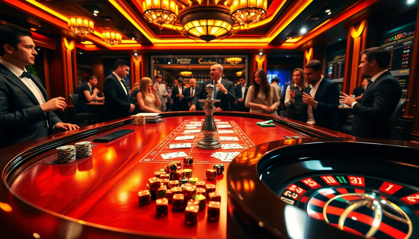 Vivez une partie passionnante de poker dans un casino en ligne de luxe avec des jetons et des cartes colorés.