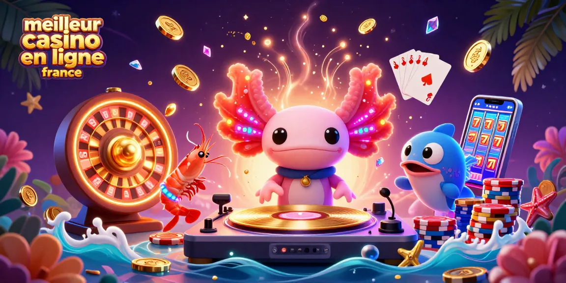 Jouez avec responsabilité et amusement sur le meilleur casino en ligne France avec une illustration colorée.