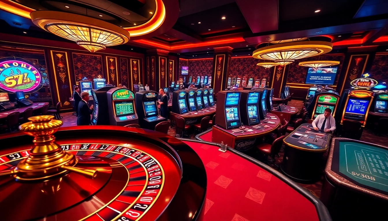 Experience the thrill of sv388 with a vibrant online casino showcasing roulette and poker games.