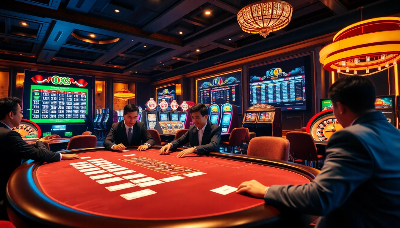 Experience Kqxs excitement as players engage in thrilling lottery action at a vibrant casino setting.