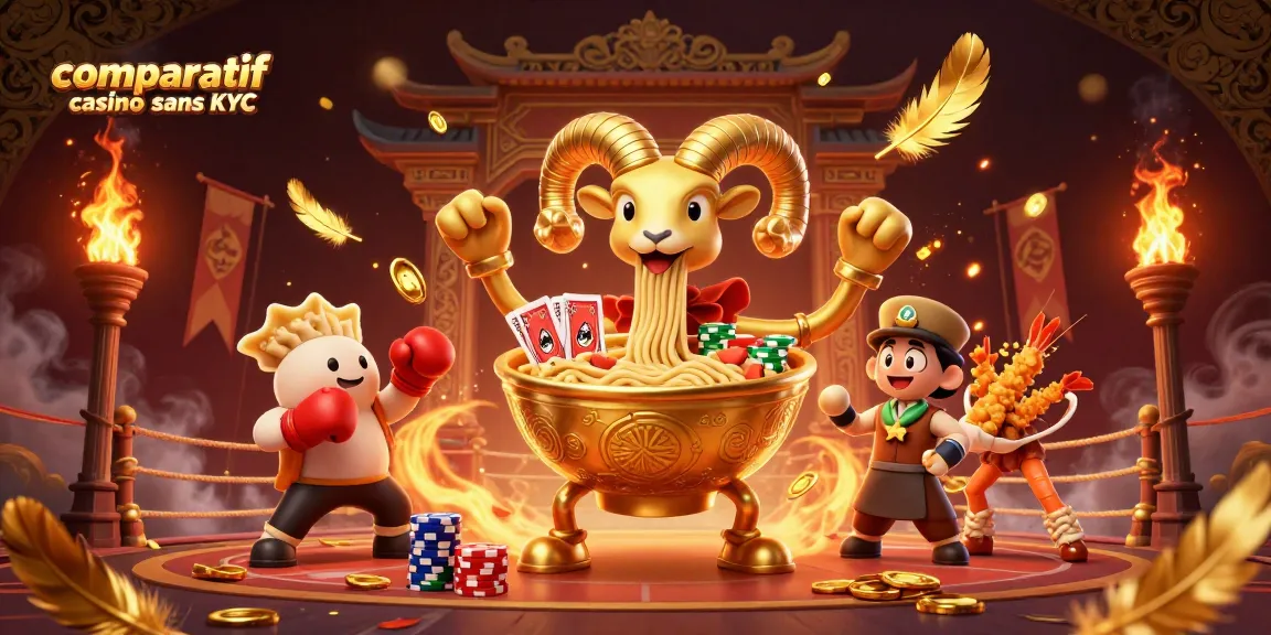 Comparatif casino sans KYC : animation dynamique de jeux de casino avec des personnages 3D colorés