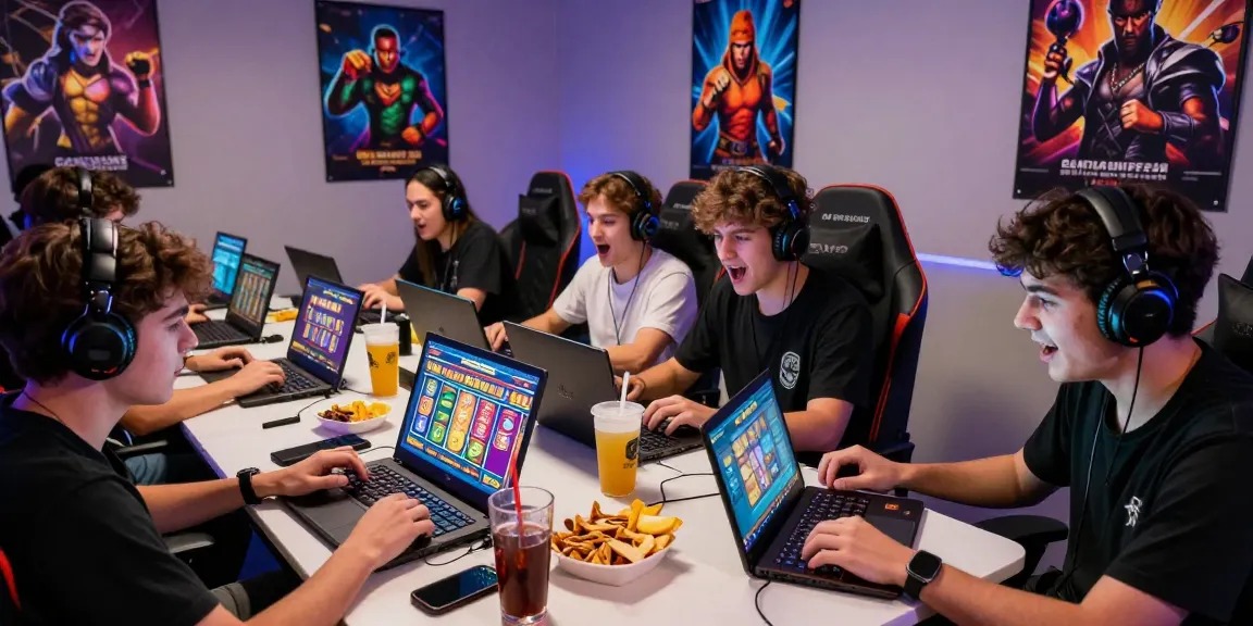 Engaged players enjoying garuda303 slot games in a vibrant gaming environment.