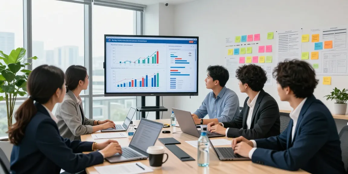Team analyzing financial crime intelligence data in a collaborative office setting.