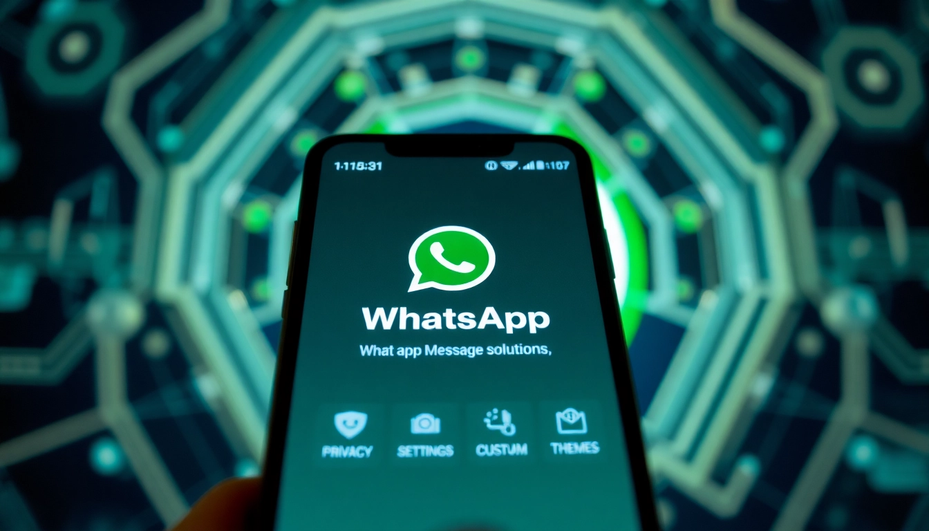 Engaging GB WhatsApp APK interface on a smartphone screen, showcasing advanced features.