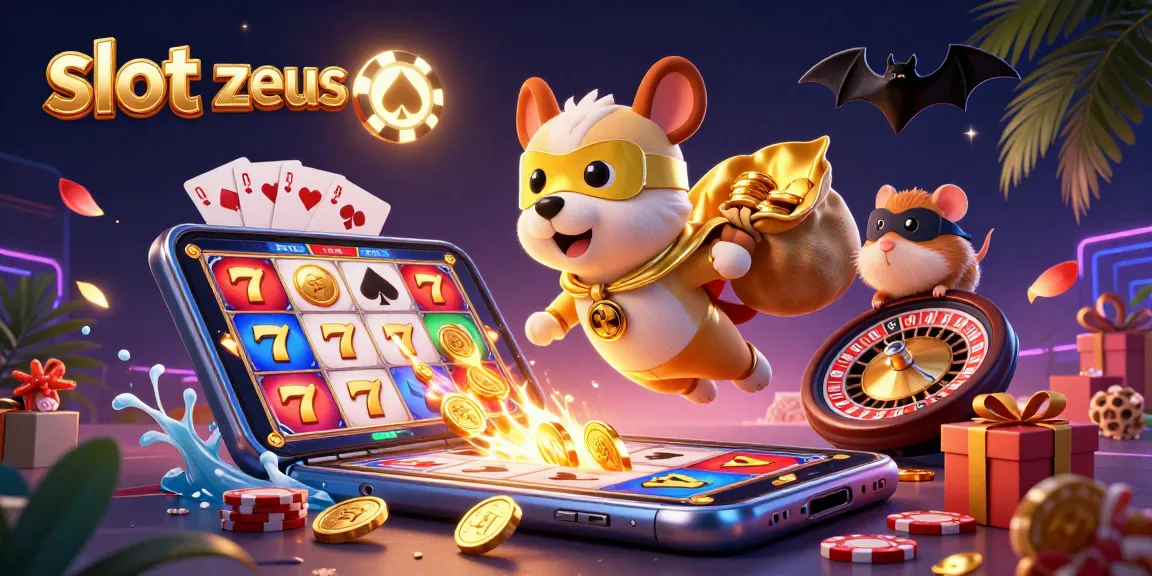 Experience thrilling gameplay with slot zeus featuring a superhero dog and hamster amid dynamic casino elements.