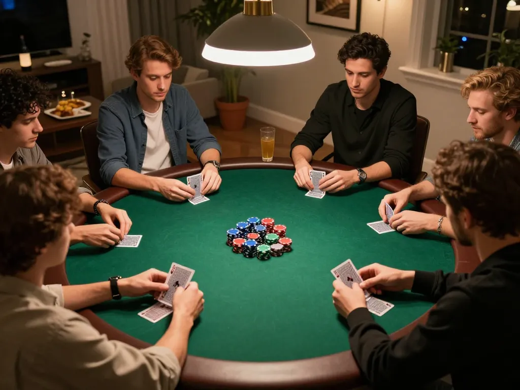 Experience thrilling gameplay with the fly88 link at a cozy home poker night.