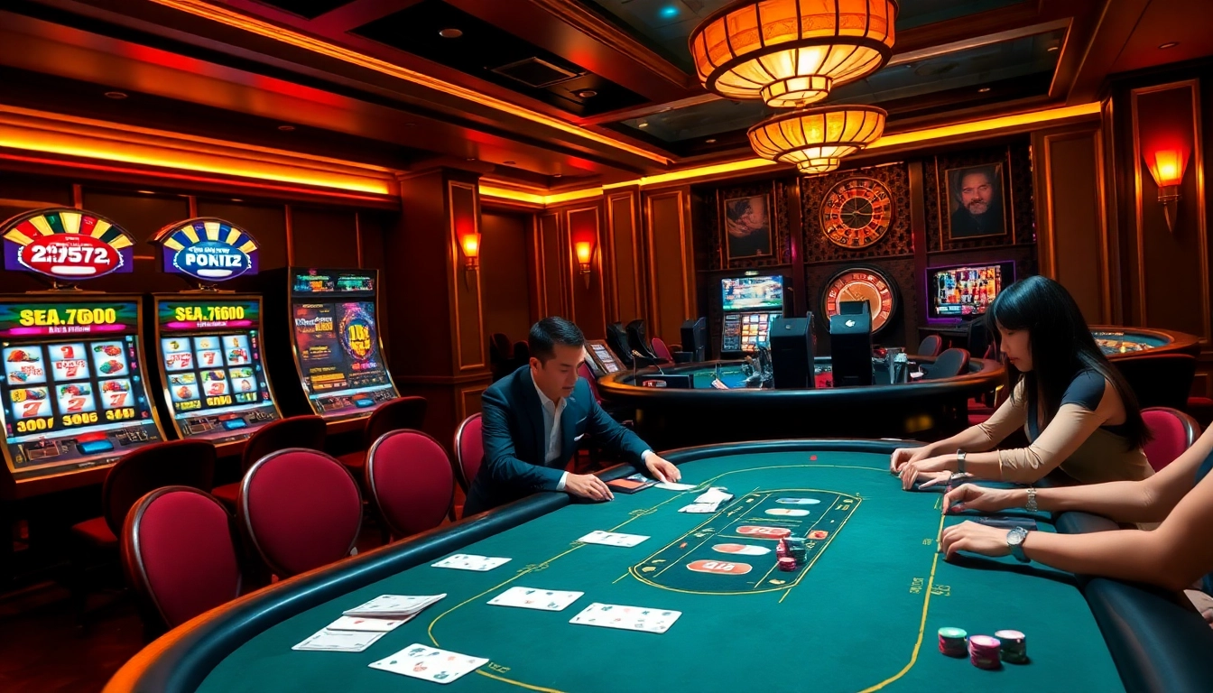 Experience thrilling gameplay at the trang chủ PS99 casino, featuring exciting poker tables and vibrant slots.