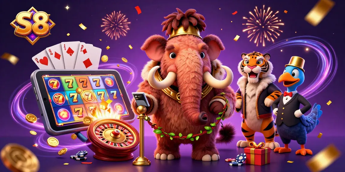 Experience gaming like never before at S8, where a woolly mammoth bouncer, a saber-tooth VIP, and a dodo doorman await.