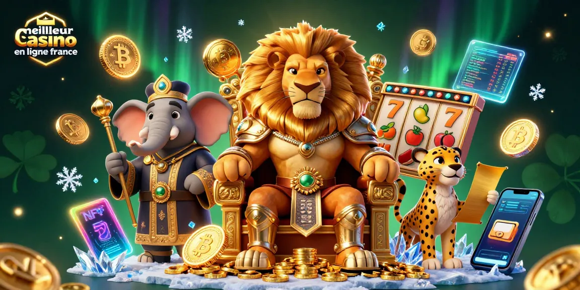 Illuminez votre expérience de jeu avec le meilleur casino en ligne France grâce à cette illustration dynamique et captivante.