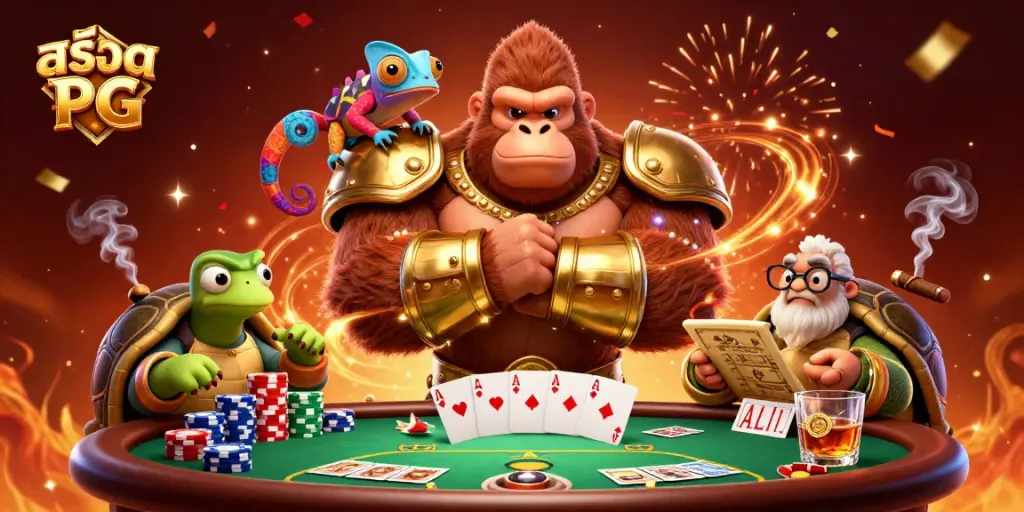 ภาพการเล่นสล็อต PG ด้วยเกมสล็อตที่หลากหลายและบรรยากาศที่น่าตื่นเต้น