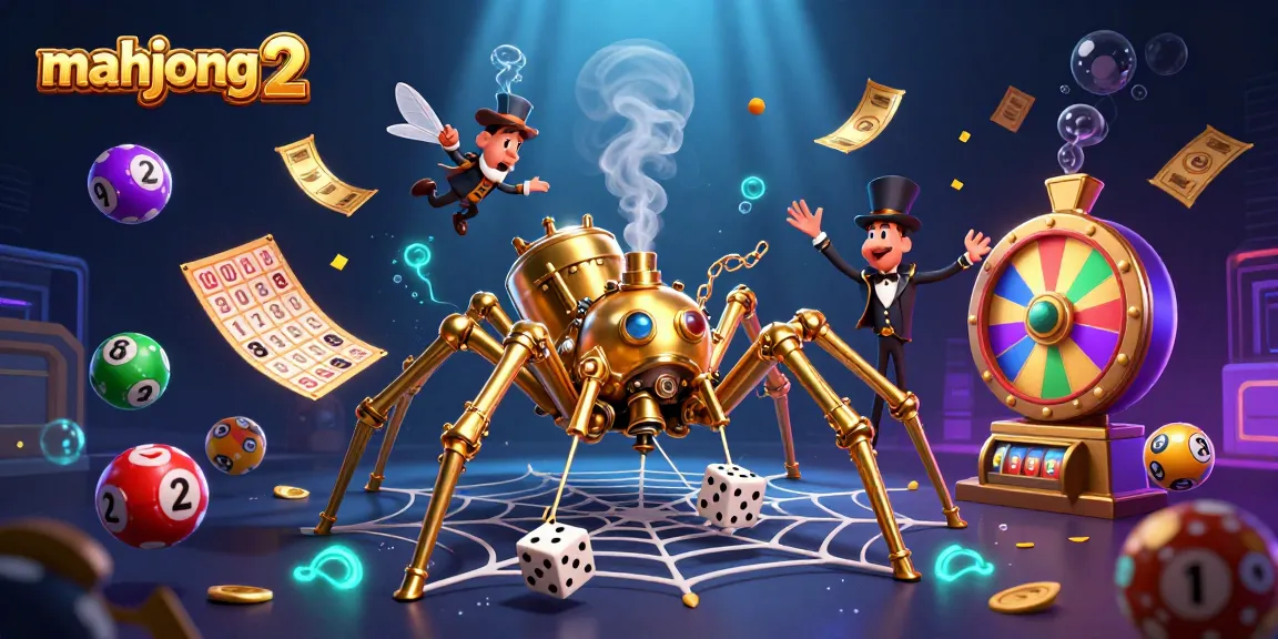 Engage with mahjong 2 in this vibrant, action-filled illustration celebrating online gambling excitement.