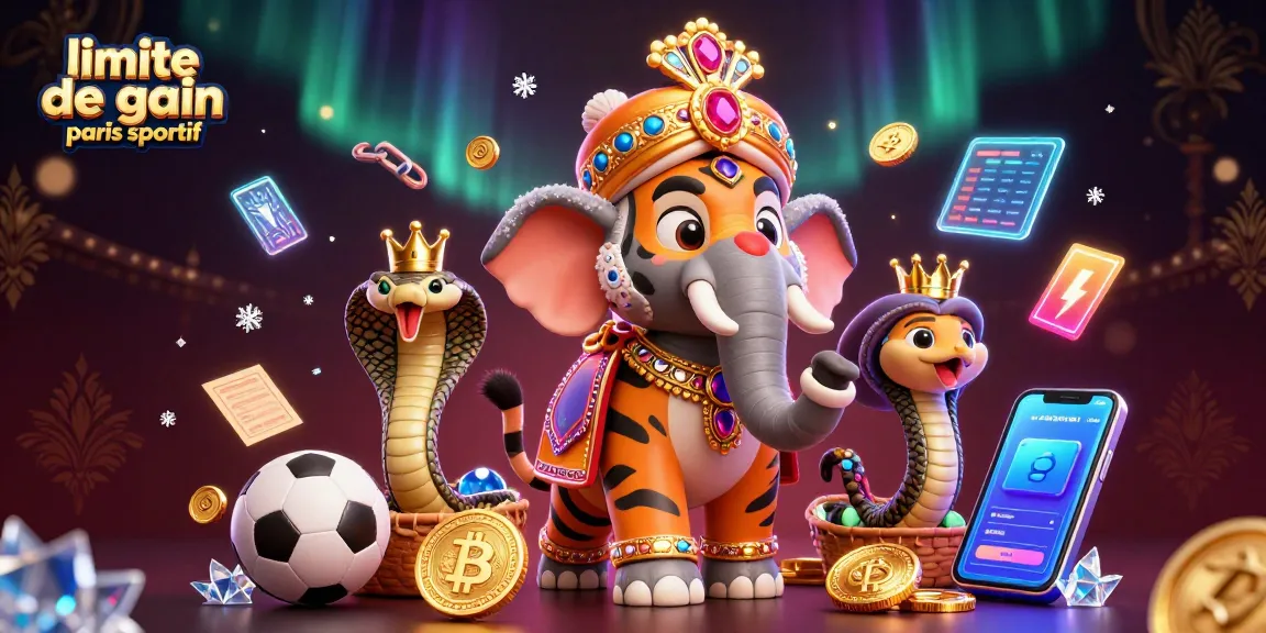 Découvrez la limite de gain paris sportif avec un tigre maharaja, un éléphant bijou, des trophées et des paris sportifs