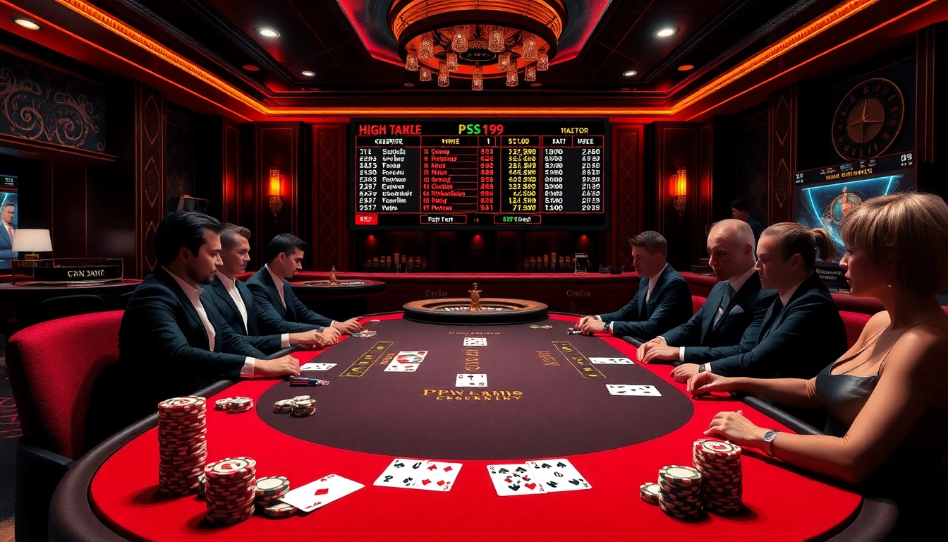 Players at PS 99 poker table celebrating a big win during an exciting game night.