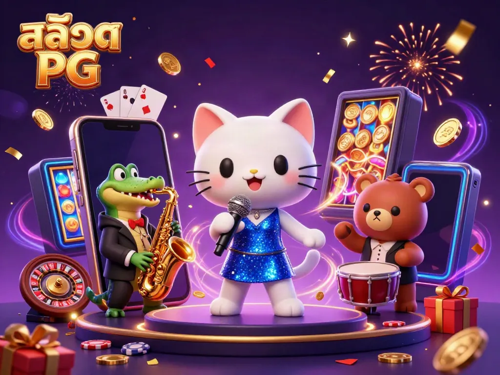 สล็อต PG เล่นสนุกกับการแสดงคาสิโนจากแมวขับร้อง, ตระการตาในโลกคาสิโน