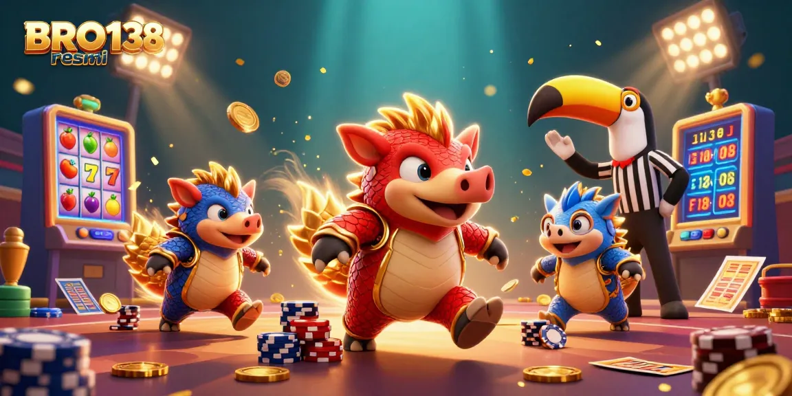 Experience thrilling gameplay at BRO138 resmi with vibrant slot gaming action and dynamic character interaction.