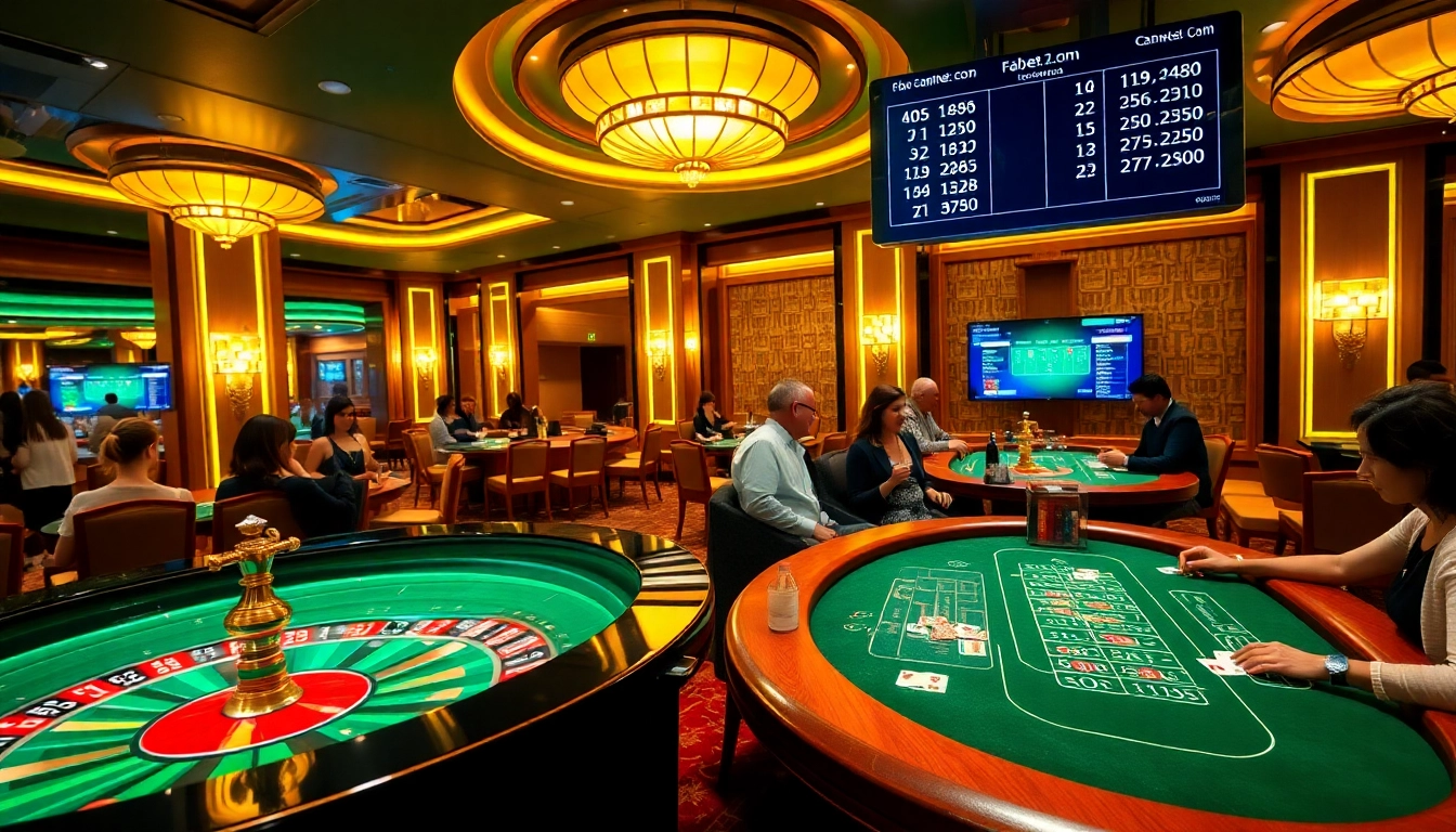 A dynamic casino scene at fabet3.com featuring engaged players at a roulette table.