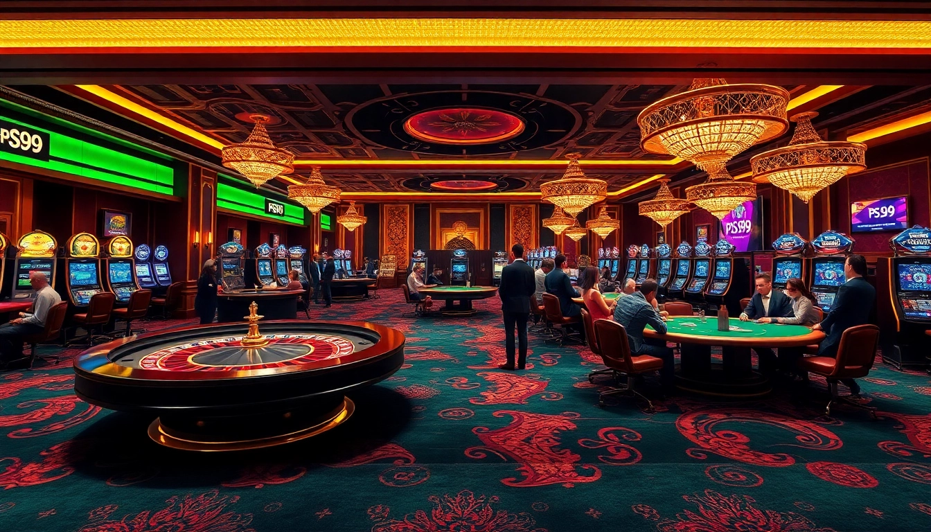 Excited players engaging at the nhà cái PS99 roulette table, showcasing luxury and excitement.