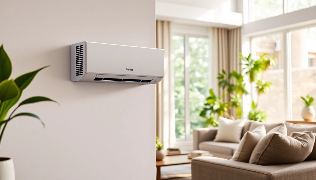 Install a Daikin mini split ac in a stylish living room to enhance comfort and efficiency.