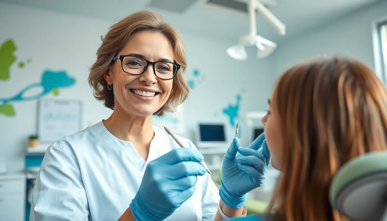 Find an experienced orthodontist near by me helping patients in a modern dental office.