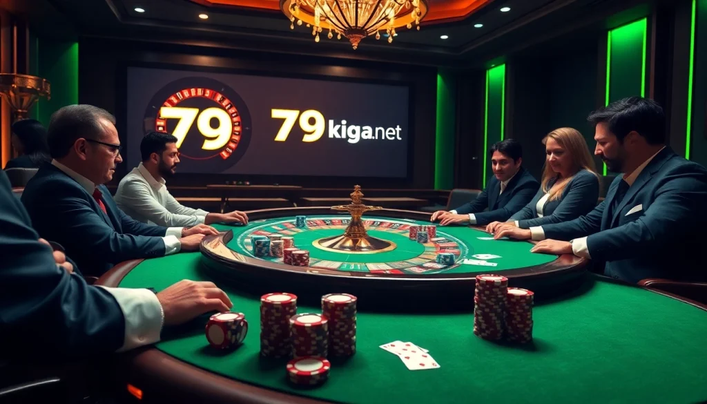 Experience the thrill of live poker at 79king net with detailed chips and cards.